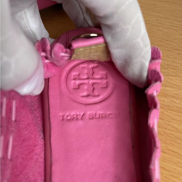 TORY BURCH REESE TASSEL LEATHER BALLET FLATS PINK NEW SIZE 5/36 - Picture 8 of 12